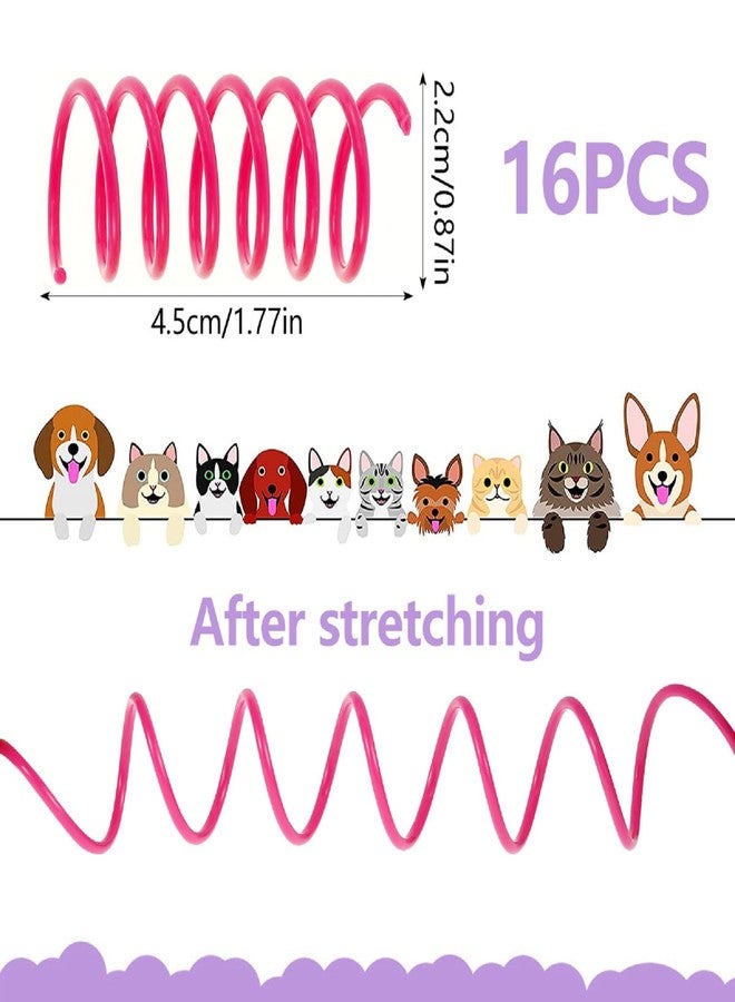 FAMIWIN Cat Spiral Spring Toy 16 PCS, Colorful Cats & Kitten Toys for Swat, Bite, Hunt Indoor, Creative Entertainment Springy Toys (16PCS Multicolored) - Image 4